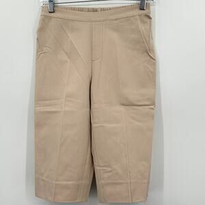 Isaac Mizrahi Live! TAN Stone Pull On Pedal Pushers Womens 4P Petites Stretchy